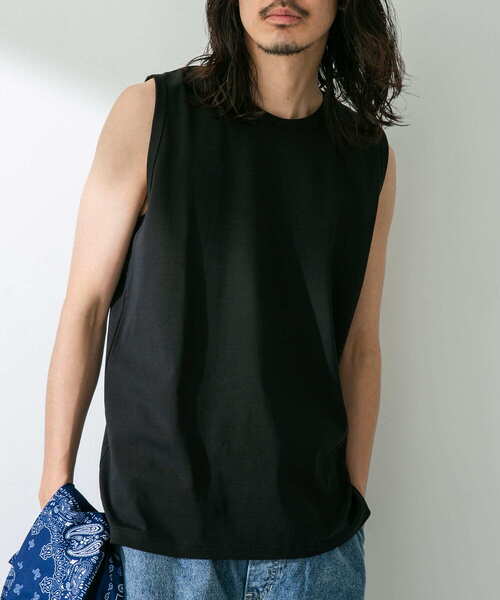 URBAN RESEARCH Sonny Label(アーバンリサーチサニーレーベル)の「コンパクトスムースベーシックタンクトップ(タンクトップ・メンズ・ホワイト/ブラック/グレー・LARGE/MEDIUM)」の1枚目の写真