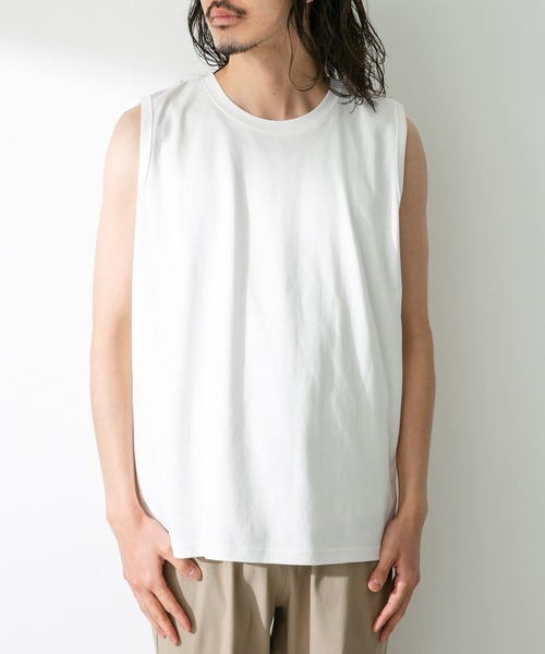 URBAN RESEARCH Sonny Label(アーバンリサーチサニーレーベル)の「コンパクトスムースベーシックタンクトップ(タンクトップ・メンズ・ホワイト/ブラック/グレー・LARGE/MEDIUM)」の8枚目の写真