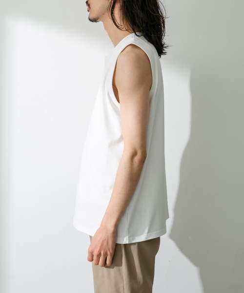 URBAN RESEARCH Sonny Label(アーバンリサーチサニーレーベル)の「コンパクトスムースベーシックタンクトップ(タンクトップ・メンズ・ホワイト/ブラック/グレー・LARGE/MEDIUM)」の9枚目の写真
