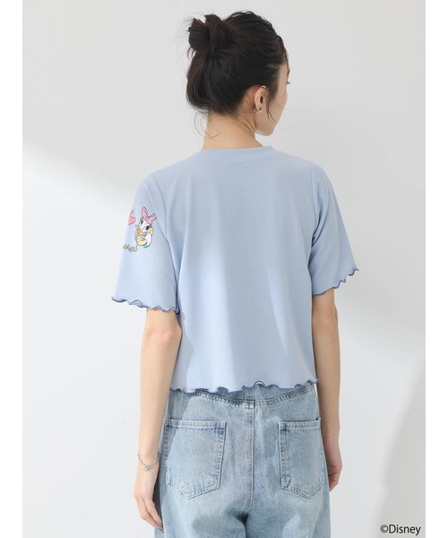 Disney（ディズニー）の「ドナルド/ラメ入りカットプルオーバー（Tシャツ/カットソー・レディース・サックスブルー/ピンク・FREE）」の6枚目の写真
