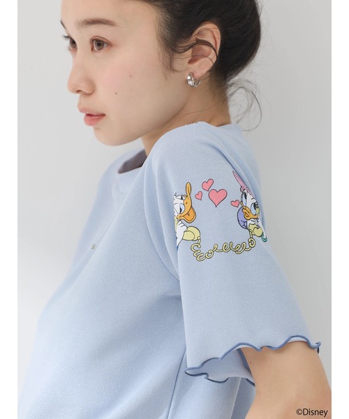 Disney（ディズニー）の「ドナルド/ラメ入りカットプルオーバー（Tシャツ/カットソー・レディース・サックスブルー/ピンク・FREE）」の11枚目の写真