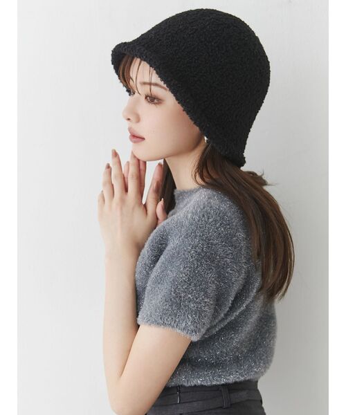 RESEXXY（リゼクシー）の「ブラッシュドベルハット（ハット・レディース・ブラック/ホワイト・FREE）」の2枚目の写真