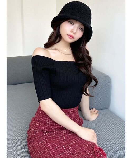 RESEXXY（リゼクシー）の「ブラッシュドベルハット（ハット・レディース・ブラック/ホワイト・FREE）」の14枚目の写真