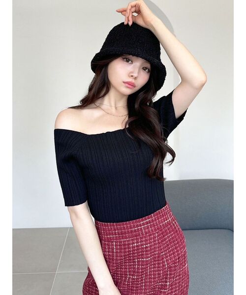 RESEXXY（リゼクシー）の「ブラッシュドベルハット（ハット・レディース・ブラック/ホワイト・FREE）」の15枚目の写真