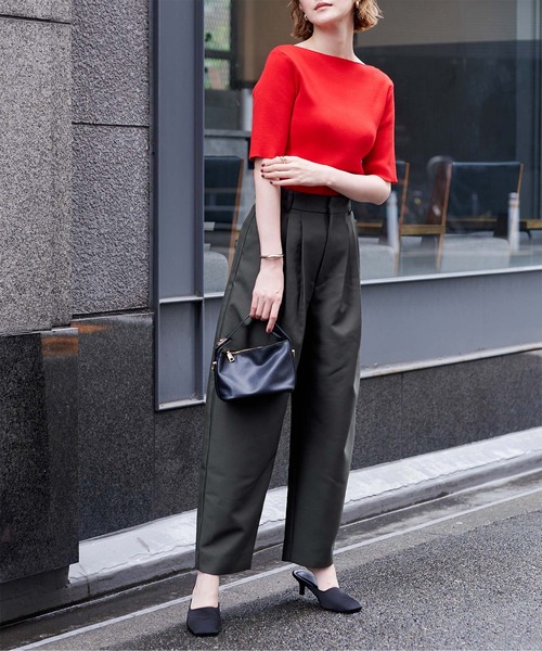 UR'S(ユアーズ)の「タックカーブパンツ(その他パンツ・レディース・ブラック/チャコール/ホワイト・S/M/L)」の3枚目の写真