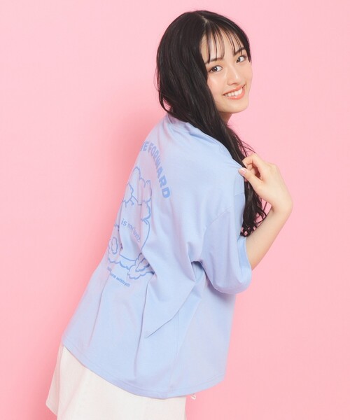 PINK-latte（ピンクラテ）の「◆【130cmあり】クマちゃんTシャツ（Tシャツ/カットソー・キッズ・グリーン系/ホワイト/ライトブルー/グレー・16/15 /14/13）」の4枚目の写真