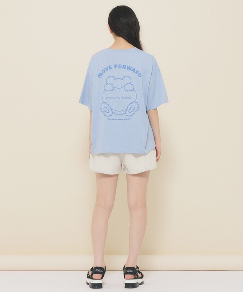 PINK-latte（ピンクラテ）の「◆【130cmあり】クマちゃんTシャツ（Tシャツ/カットソー・キッズ・グリーン系/ホワイト/ライトブルー/グレー・16/15 /14/13）」の7枚目の写真