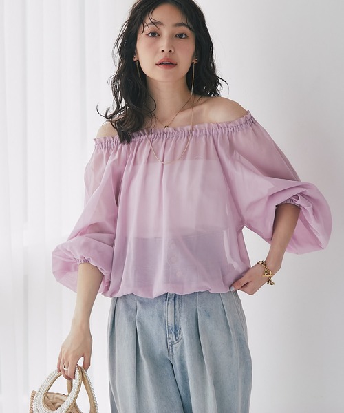 LOVAN Bocheron トップス シアーラッフルブラウス（シャツ/ブラウス）｜couture BY ROJITA