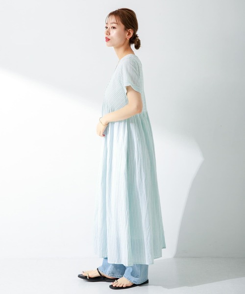 サルーチェ | ▽▽▽▽▽ Dobby cotton dolly dress