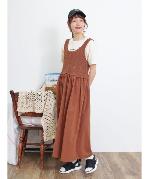 Samansa Mos2（サマンサ モスモス）の「【オーガニックコットン】ロゴプリントTシャツ（Tシャツ/カットソー・レディース・ネイビー/パープル/キナリ/オフホワイト・F）」の6枚目の写真