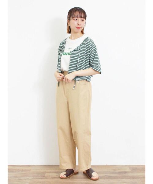 Samansa Mos2（サマンサ モスモス）の「【オーガニックコットン】ロゴプリントTシャツ（Tシャツ/カットソー・レディース・ネイビー/パープル/キナリ/オフホワイト・F）」の15枚目の写真