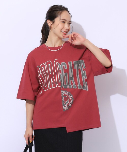 Cutie Blonde（キューティーブロンド）の「◆【洗える】リメイク風Tシャツ（Tシャツ/カットソー・レディース・ホワイト系その他/ワイン系1/チャコールグレー・02/04/03）」の16枚目の写真