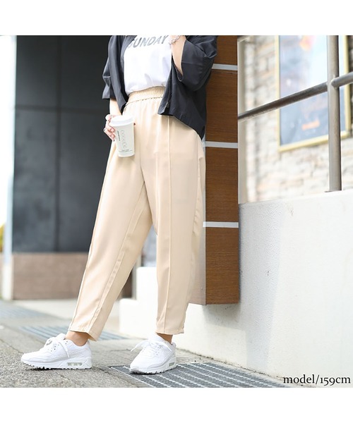 GOLDJAPAN(ゴールドジャパン)の「センターラインテーパードパンツ【大きいサイズ対応】(その他パンツ・レディース・ベージュ/ブラック/モカ・LL/3L/4L)」の12枚目の写真