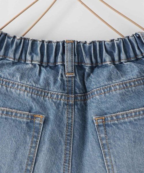 LOWRYS FARM（ローリーズファーム）の「ＣＯＮＥ　ＭＯＭＦＩＴ　131387（デニムパンツ・キッズ・ケミカルウォッシュ/ブルー・150cm/140cm/130cm/120cm/110cm）」の7枚目の写真