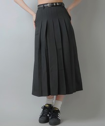 SPINNS | 【選べる2デザイン】チェック/無地 プリーツロングスカート(スカート)