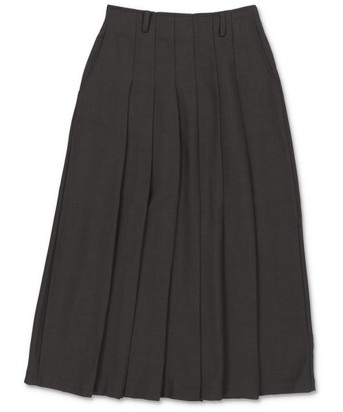 SPINNS（スピンズ）の「【選べる2デザイン】チェック/無地 プリーツロングスカート（スカート・レディース・パープル系その他/ブラウン系その他/チャコール/ブラック×グレー/ブラウン/ブラック・S/M）」の22枚目の写真