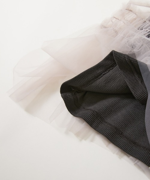 devirock（デビロック）の「チュールキャミ ＆ 長袖リブTシャツ 2点セット（Tシャツ/カットソー・キッズ・ブルー系その他/ホワイト系その他/ブラック系その他・100cm/110cm/120cm/130cm/140cm/150cm/160cm）」の14枚目の写真