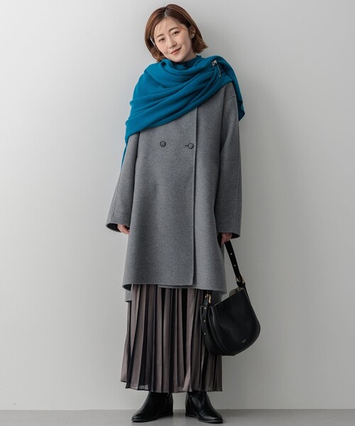 23区（ニジュウサンク）の「【滝沢眞規子さん着用/Oggi掲載】MANTECOPure リバーコート（チェスターコート・レディース・グレー系/黄土色系/ブラック系/ダークグリーン系/ベージュ系・38）」の13枚目の写真