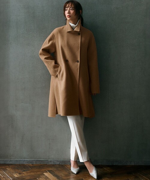 23区（ニジュウサンク）の「【滝沢眞規子さん着用/Oggi掲載】MANTECOPure リバーコート（チェスターコート・レディース・グレー系/黄土色系/ブラック系/ダークグリーン系/ベージュ系・38）」の16枚目の写真