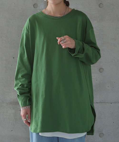 長めルーズロンT(Tシャツ/カットソー)|HUG.U(ハグユー)の 長めルーズロンT(Tシャツ/カットソー)|HUG.U(ハグユー)の