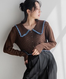 LOWRYS FARM（ローリーズファーム）の「ＢＩＧカラーレーシーニットＬＳ　133791（ニット/セーター）」