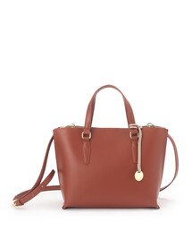 OPAQUE.CLIP | 【2WAY/通勤対応】バイカラースムース合皮ミドルバッグ(トートバッグ)