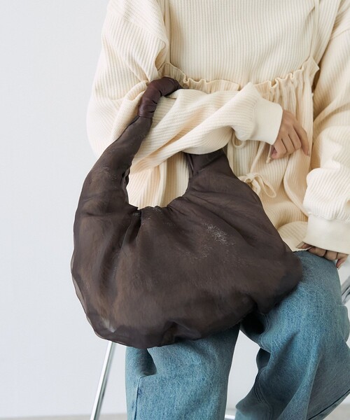 FREAK'S STORE（フリークスストア）の「Casselini × FREAK'S STORE/キャセリーニ 別注 レイヤードバッグ（ハンドバッグ・レディース・ブラウン/ブラック・ONE SIZE）」の2枚目の写真