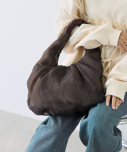 FREAK'S STORE（フリークスストア）の「Casselini × FREAK'S STORE/キャセリーニ 別注 レイヤードバッグ（ハンドバッグ・レディース・ブラウン/ブラック・ONE SIZE）」の5枚目の写真