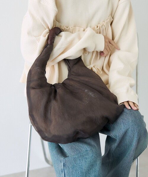 FREAK'S STORE（フリークスストア）の「Casselini × FREAK'S STORE/キャセリーニ 別注 レイヤードバッグ（ハンドバッグ・レディース・ブラウン/ブラック・ONE SIZE）」の6枚目の写真