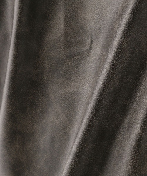 HARE（ハレ）の「フェイクレザーデザインパーカー(HARE)（パーカー・メンズ・ブラック/アッシュブラウン・FREE）」の18枚目の写真