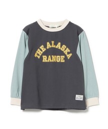 BEAMS mini | カラーブロック マウンテンロゴ Tシャツ 2024FW（90～130cm）(Tシャツ/カットソー)