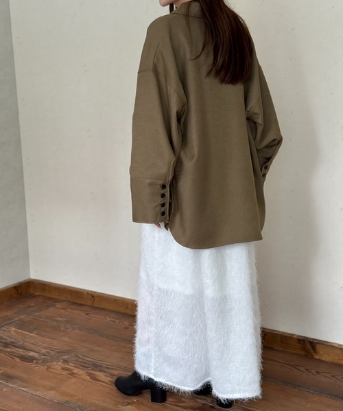 Per sist ence(パーシエンス)の「フリンジキャミワンピース(ワンピース・レディース・ブラック/オフホワイト・FREE)」の15枚目の写真