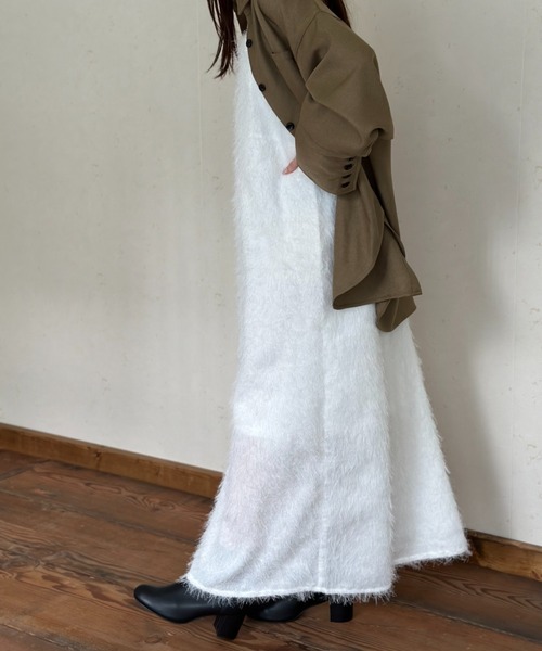 Per sist ence(パーシエンス)の「フリンジキャミワンピース(ワンピース・レディース・ブラック/オフホワイト・FREE)」の16枚目の写真