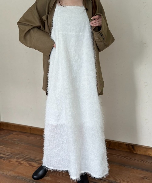Per sist ence(パーシエンス)の「フリンジキャミワンピース(ワンピース・レディース・ブラック/オフホワイト・FREE)」の18枚目の写真