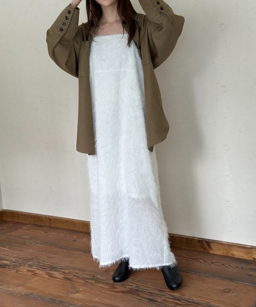Per sist ence(パーシエンス)の「フリンジキャミワンピース(ワンピース・レディース・ブラック/オフホワイト・FREE)」の19枚目の写真