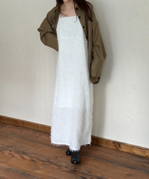 Per sist ence(パーシエンス)の「フリンジキャミワンピース(ワンピース・レディース・ブラック/オフホワイト・FREE)」の22枚目の写真