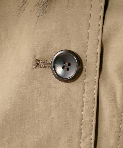 美品 UNITEDARROWSベージュファー付きダブルブレストコート ライナー付 UNITED ARROWS（ユナイテッドアローズ）の「UBCE C/N ファー付き 2WAY