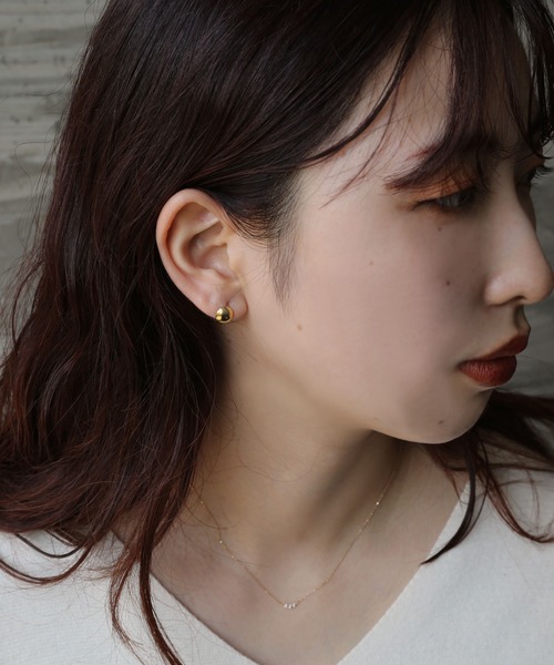 【SALE】日本未入荷◆PDPAOLA カラフルクォーツソリッドピアス◆ 楽天市場】スモーキークォーツの軟骨ピアス│K10金イエロー