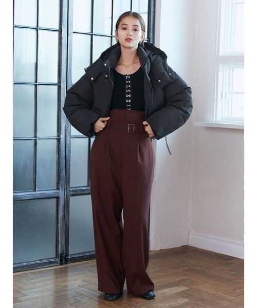 MURUA（ムルーア）の「フロントホックリブニット（ニット/セーター・レディース・ブラック/ホワイト/ブルー/ブラウン・FREE）」の13枚目の写真