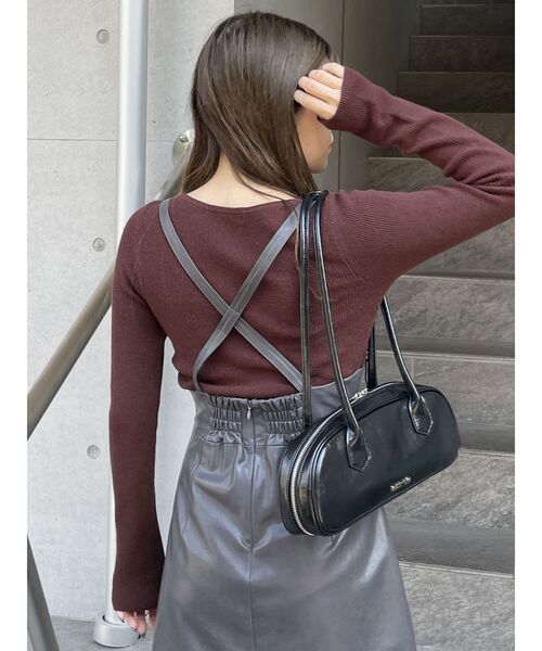 MURUA（ムルーア）の「フロントホックリブニット（ニット/セーター・レディース・ブラック/ホワイト/ブルー/ブラウン・FREE）」の17枚目の写真