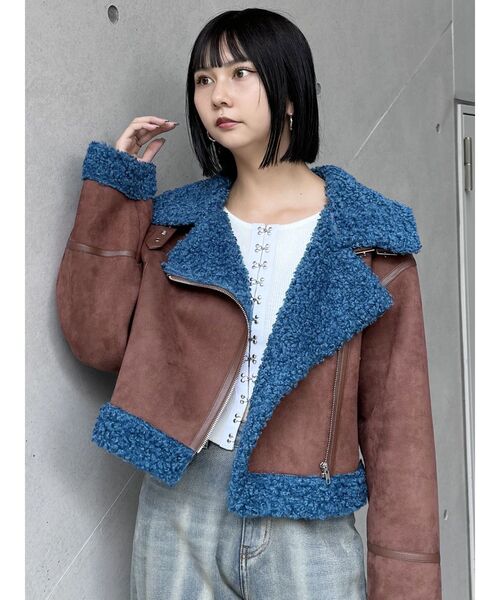 MURUA（ムルーア）の「フロントホックリブニット（ニット/セーター・レディース・ブラック/ホワイト/ブルー/ブラウン・FREE）」の22枚目の写真