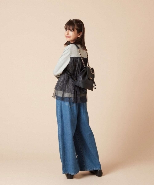 a.v.v（アーヴェヴェ）の「[KIDS]チェーン2wayミニリュック（バックパック/リュック・キッズ・ホワイト/ブラック・120）」の7枚目の写真