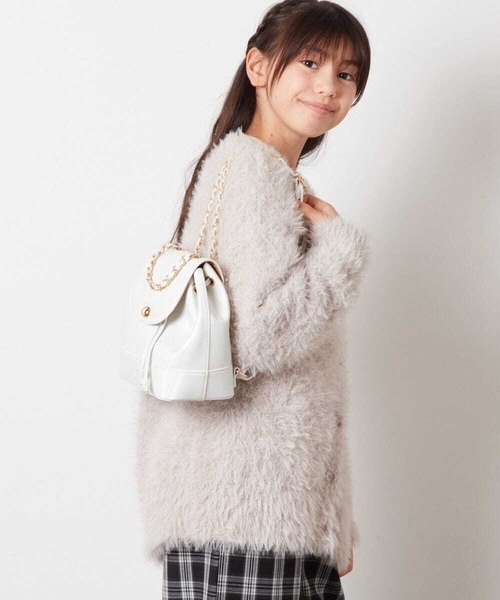 a.v.v（アーヴェヴェ）の「[KIDS]チェーン2wayミニリュック（バックパック/リュック・キッズ・ホワイト/ブラック・120）」の9枚目の写真