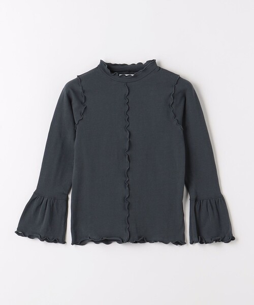 green label relaxing(グリーンレーベルリラクシング)の「【別注】<Pluckys>TJ EX 天竺 袖フリル トップス / キッズ 100cm-130cm(Tシャツ/カットソー・キッズ・ダークグレー/コバルトブルー/ベージュ・100cm/130cm/120cm/110cm)」の2枚目の写真