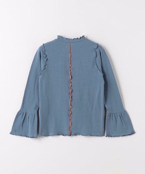 green label relaxing(グリーンレーベルリラクシング)の「【別注】<Pluckys>TJ EX 天竺 袖フリル トップス / キッズ 100cm-130cm(Tシャツ/カットソー・キッズ・ダークグレー/コバルトブルー/ベージュ・100cm/130cm/120cm/110cm)」の9枚目の写真