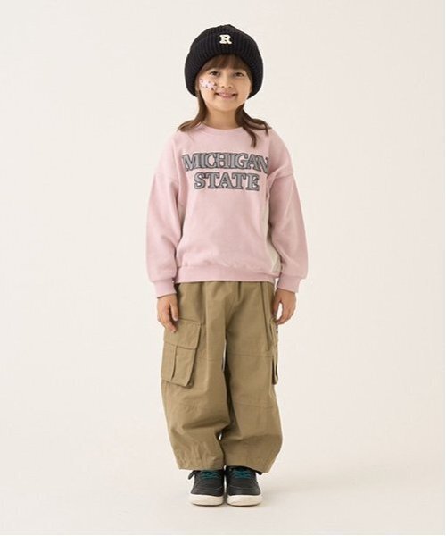 b・ROOM（ビールーム）の「タックワイドカーゴパンツ（カーゴパンツ・キッズ・ピンク/ベージュ/ブラック/カーキ/モスグリーン/ターコイズブルー・120cm/100cm/110cm/130cm/150cm/140cm）」の14枚目の写真