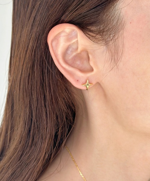 セール】シンプルシャインモチーフミニピアス-simple shine motif mini