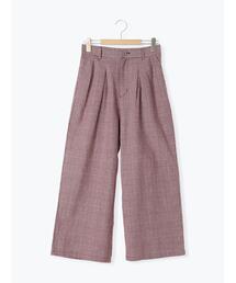 Samansa Mos2 | 綿麻タックパンツ(その他パンツ)