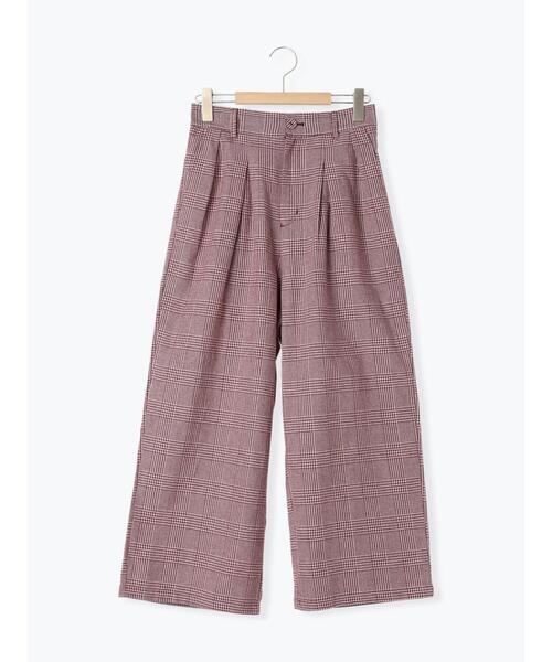 Samansa Mos2（サマンサ モスモス）の「綿麻タックパンツ（その他パンツ・レディース・ブラック/チャコールグレー/キナリ/ボルドー・M/L）」の4枚目の写真