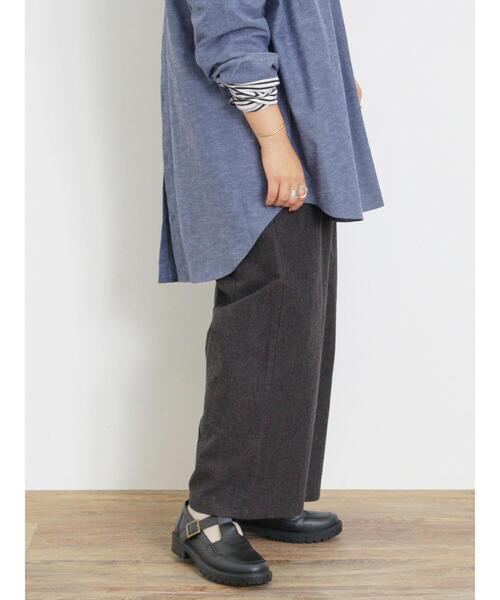 Samansa Mos2（サマンサ モスモス）の「綿麻タックパンツ（その他パンツ・レディース・ブラック/チャコールグレー/キナリ/ボルドー・M/L）」の21枚目の写真